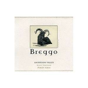  Breggo Cellars Pinot Gris Wiley Vineyard 2010 750ML 