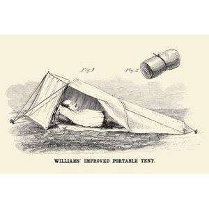  Vintage Art Williams Improved Portable Tent   Giclee Fine 
