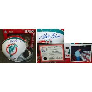  Bob Griese Signed Dolphins Throwback Riddell Replica 