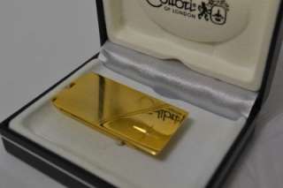 New Colibri Money Clip Brushed & Polished Gold Diamond Chip Star 