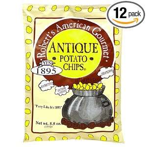 Pirates Booty Antique Potato Chips, 5.5 Ounce Bags (Pack of 12 