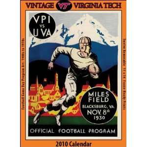  Virginia Tech Hokies Football 2010 Vintage Wall Calendar 