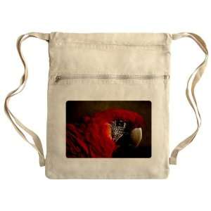    Messenger Bag Sack Pack Khaki Scarlet Macaw   Bird 
