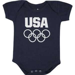  2012 Team USA Olympics Newborn Navy Primary Logo Creeper 