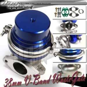  Universal 38MM V Band Wastegate Blue Automotive