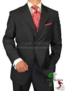 VALENTINO $1598 MENS SUIT WOOL 130 3 CHARCOAL 46L  