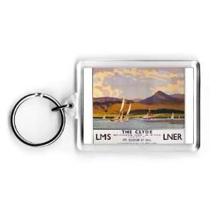 View approaching brodick   The Clyde, Isle Of Arran   Acrylic Keyring 