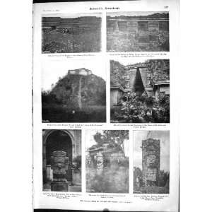   1904 Ruins Yucatan Mexico Pyramid Temple Uxmal Comet