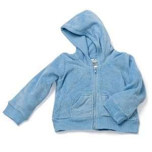 UV Protective Terry Hooded Jacket   Baby Blue 6 Months