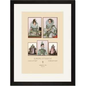  Black Framed/Matted Print 17x23, Feminine Fashions of the 