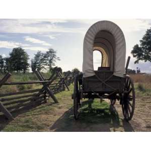 Covered Wagon on Oregon Trail, Lewis and Clark Trail, Whitman Mission 