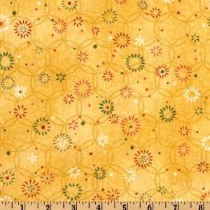  44 Wide Jingle All the Way Circles Maize Fabric By The 