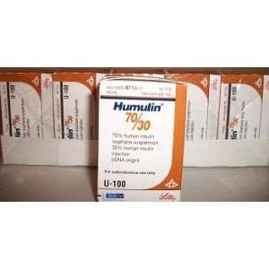  Lilly Humulin 70/30 Insulin Case of 10 mL x 10 Vials 