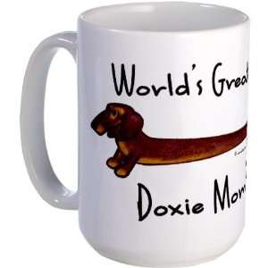  Worlds Greatest Dachshund Mom Dachshund Large Mug by 