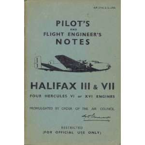   Halifax III & VII Aircraft Pilots Notes Manual Handley Page Books