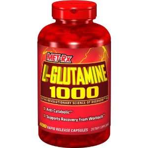  MET Rx   L Glutamine 1000 mg.   200 Capsules Health 