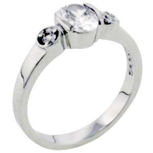   Cz Rings   Sterling Silver Promise Anniversary Ring Pugster Jewelry