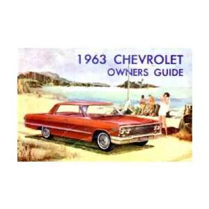  1963 CHEVROLET Full Line Owners Manual User Guide 