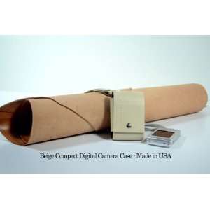  Beige Italian Leather Case for Compact Digital Camera or 