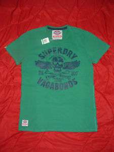 SUPERDRY Green Vagabonds XXL,XL,L,M Mens T Shirt  