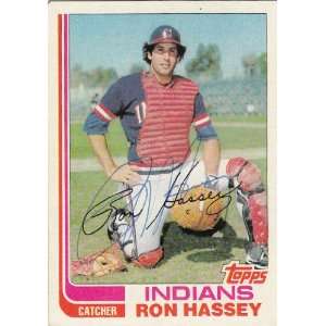  1982 Topps #54 Ron Hassey Indians Signed 