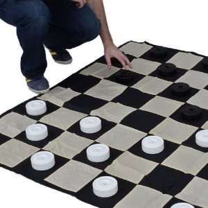  4 Giant Checkers Set with Plastic Board Toys & Games
