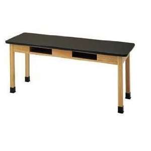   Wood Table with Book Compartment, 48 Width x 30 Height x 24 Depth