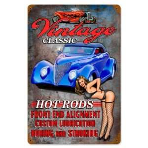  Vintage Hot Rods Automotive Vintage Metal Sign   Garage Art 