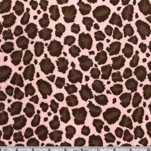  60 Wide Minky Jaguar Pink/Brown Fabric By The Yard Arts 