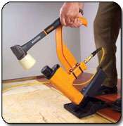 Adaptor foot and FloorGuard graphite mallet provide stability and 