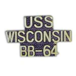  U.S. Navy USS Wisconsin BB 64 Pin 1 Arts, Crafts 