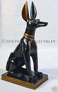 ANCIENT EGYPTIAN DEITY ANUBIS DOG FIGURINE STATUE DECOR  
