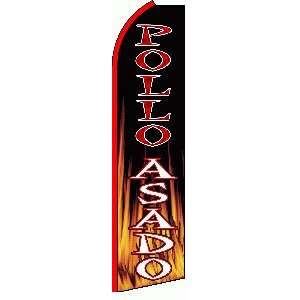  Pollo Asado Extra Wide Swooper Feather Flag Office 