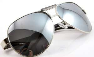 8058 mans100% UVA UVB mirror aviator sunglasses w/bag  