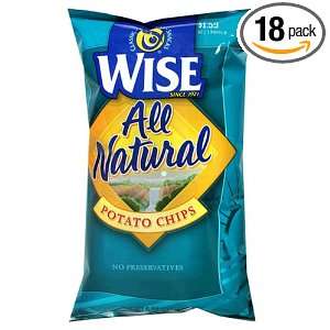 Wise Snacks Potato Chips, Original, 5 Ounce Bags (Pack of 18)  