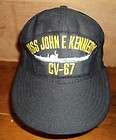 Vtg USS John F. Kennedy CV 67 ship USA Snapback hat cap