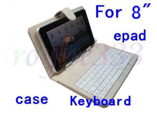 CASE + KEYBOARD FOR EPAD APAD ANDROID TABLET white New freeshipping 