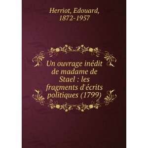   Ã©crits politiques (1799) Edouard, 1872 1957 Herriot Books