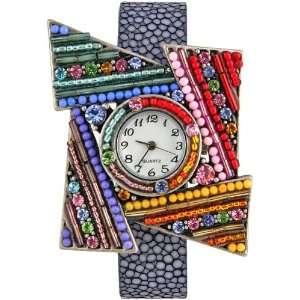  Fashion Watch with Swarovski Crystals / Genuine Stingray 
