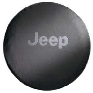 Mopar 82208163 OEM Jeep Liberty Black Denim Spare Tire Cover with Jeep 