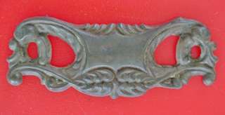 Antique Victorian Brass Drawer Pull BACKPLATES *L47  