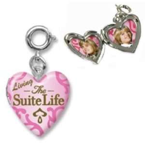   Disney Living The Suite Life Heart Locket Charm with Crystals Jewelry