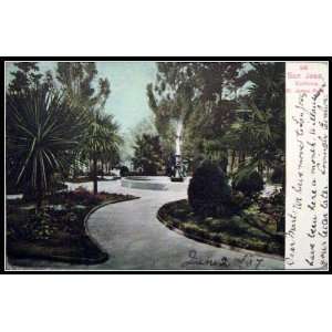  San Jose California St. James Park 1907 Postcard 