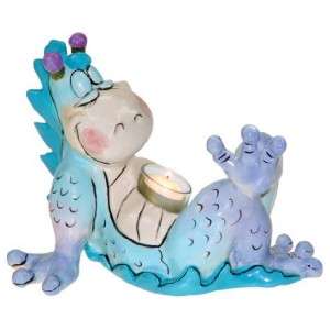 2010 Heather Goldminc Studio H Fire in the Belly Dragon Tealight 