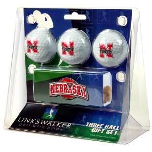  University of Nebraska Cornhuskers 3 Golf Ball Gift Pack w 