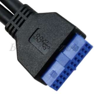 Ports USB 3.0 Female to Internal HUB Motherboard 20 Pin Male Cable 