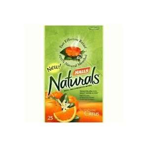  Halls Natural Cough Suppresant, Sunshine Citrus 25 ea / 12 