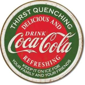  Coca Cola Coke Logo Thirst Quenching Green Round 