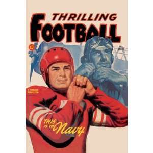  Thrilling Football by Unknown 12x18