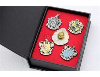 Harry Potter Hogwarts House Metal Pin Badge 5pcs  